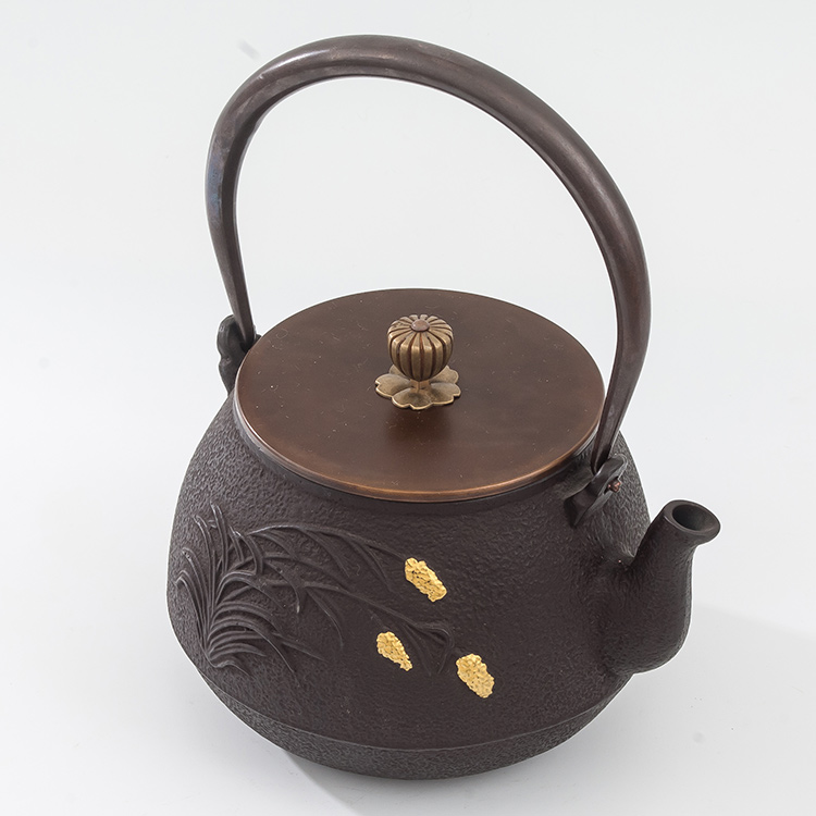 纯手工铁壶铸铁泡茶具麦穗1.2L铁茶壶吉春堂麦穗图铁壶图片
