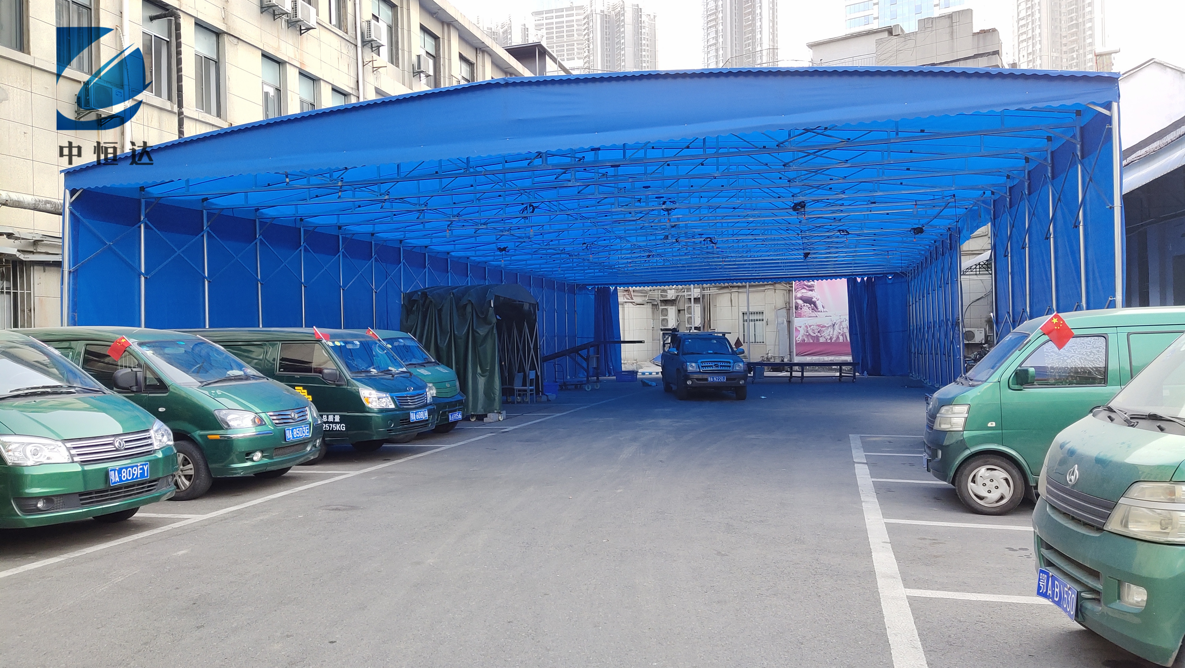 武汉中恒达定制遮阳遮雨棚厂家直销 订做图片