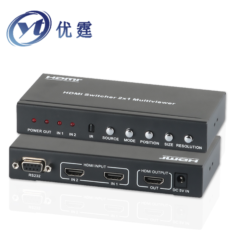 优霆二画面分屏器HDMI无缝切换器YT-HDS921PR工业级定制生产批发图片