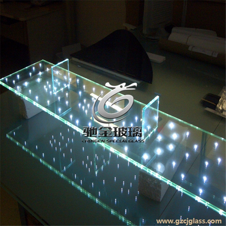 LED发光玻璃 免费设计发光玻璃图案厂家推荐驰金18125716990图片