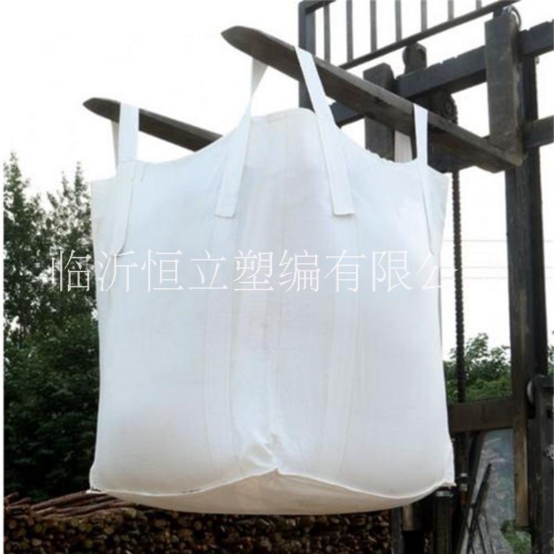 大敞口吨袋平底方形集装袋带四吊叉车环平织双经布常年生产编织袋品质保证图片