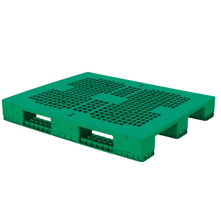 厂家批发网格川字型卡板 可内置8条钢管55#防潮塑料托盘 塑胶垫板