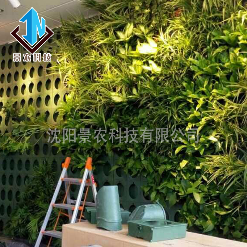 沈阳植物墙 绿植墙 墙体垂直绿化 循环浇灌 塑料水培植物墙花盆