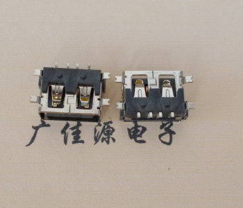 AF-USB 短体插座 四脚全贴片6.3胶芯