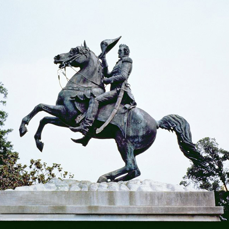 石雕西方骑马人物雕塑