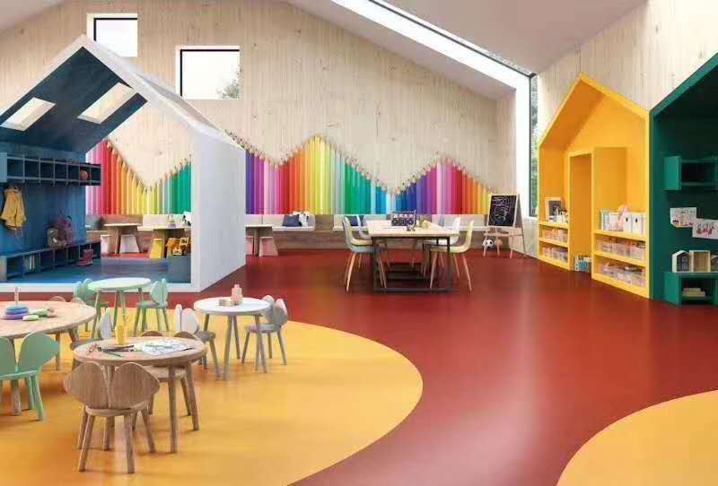 济南市济南幼儿园地面装修幼儿园塑胶地板厂家