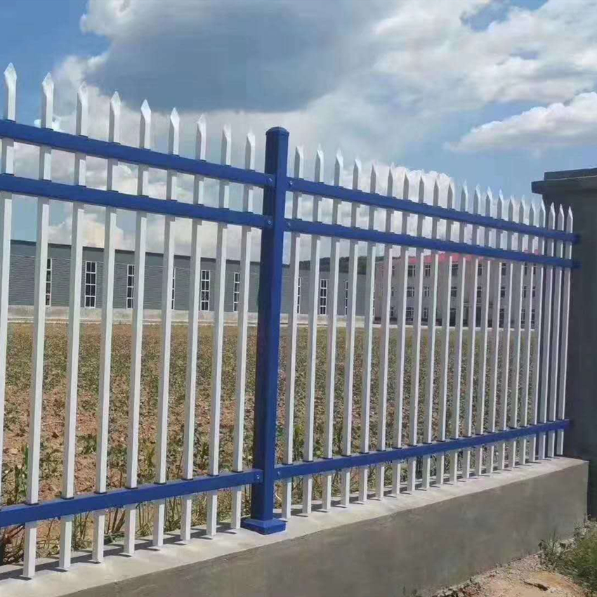 组装式锌钢围栏三横梁式锌钢护栏厂区隔离高档锌钢围栏图片
