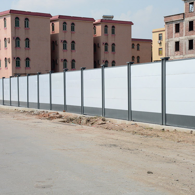 广州镀锌钢围蔽 钢板围挡 市政工程专用新型装配式钢结构围挡 地铁隔离围墙图片