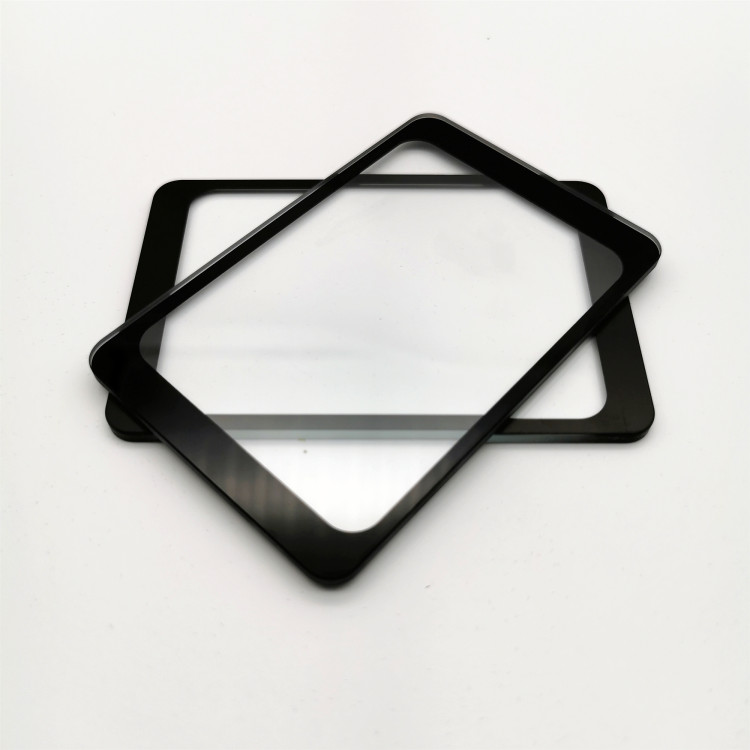 显示器玻璃面板2mm精美丝印黑色边框钢化显示器玻璃面板 东莞佳美特直供