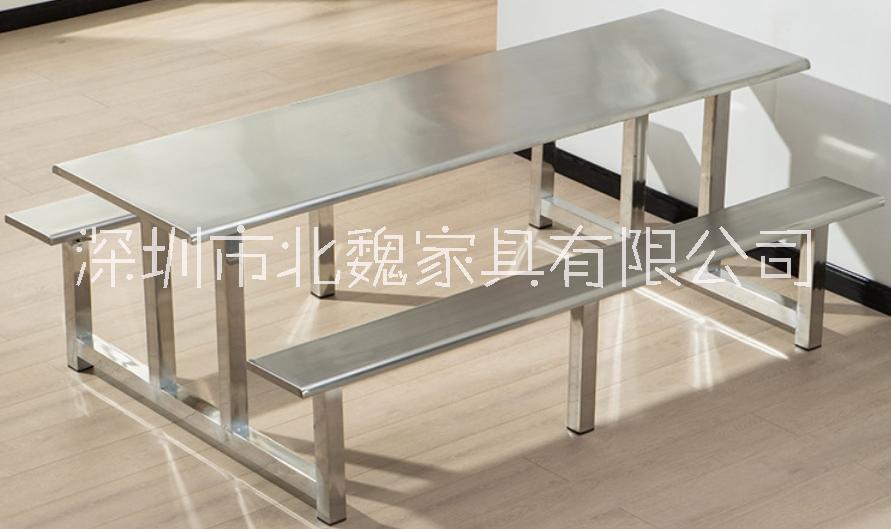 不锈钢四人食堂餐桌椅 201304不锈钢四人食堂餐桌椅