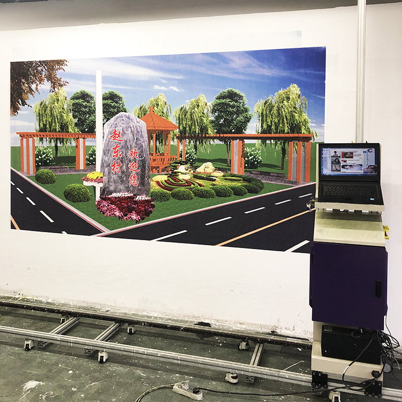 新款3D墙面打印机HC-T5广告墙体喷绘机壁画墙体彩绘机