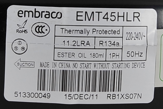 恩布拉科EMT45HLR压缩机
