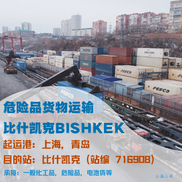 Бишкек比什凯克危险品物流BISHKEK车站集装箱货物运输服务