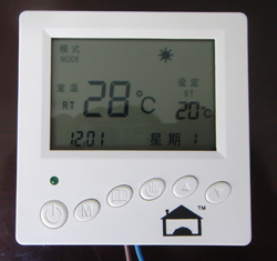 恒尔暖  具有手动、定程和定时开关机三种模式的水暖温控器图片