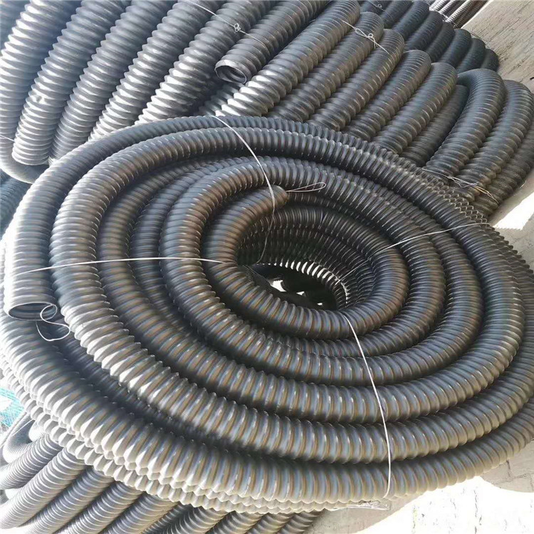 沧州市碳素波纹管厂家HDPE碳素波纹管 高密度抗压螺旋电线护套穿线管 塑料单壁排水管