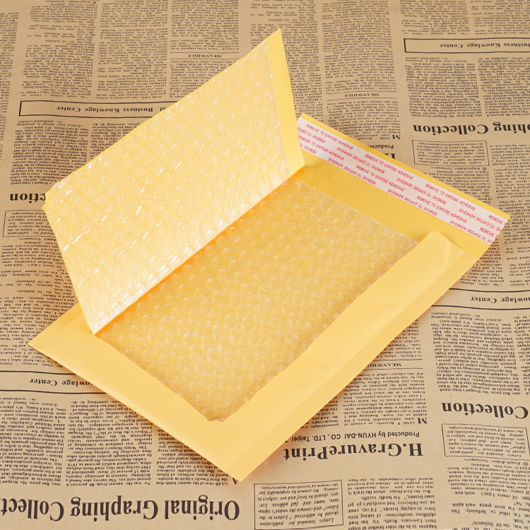 黄色牛皮纸气泡信封袋黄色牛皮纸气泡信封袋定制、批发、价格【温州守杰包装科技有限公司销售部】