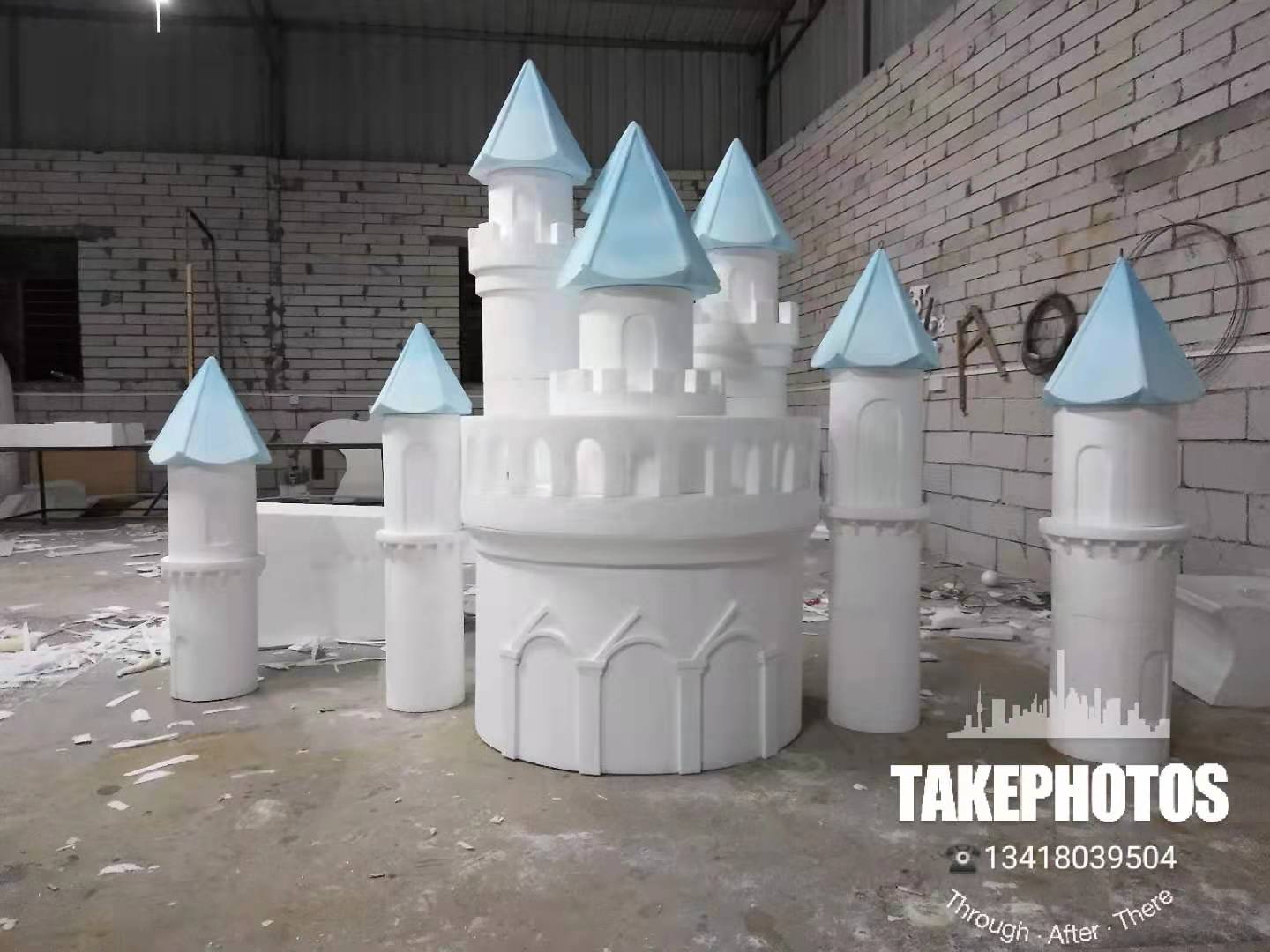 泡沫城堡婚庆造型背景雕塑批发