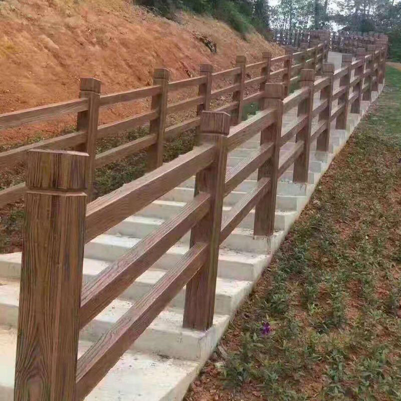 福建水泥仿木护栏 3D款 仿木护栏厂家桥梁栏杆园林绿化图片