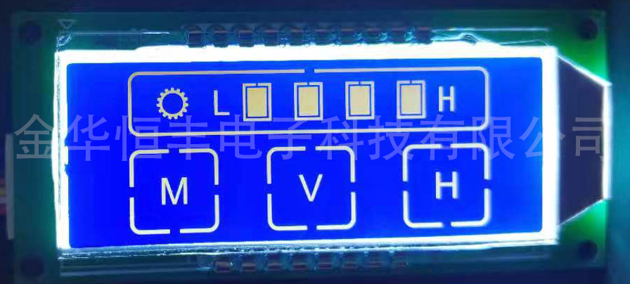 HTN蓝屏白字电压监测VA显示屏点阵LCD宽温浙江液晶工厂图片