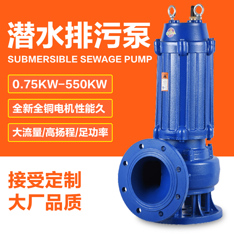 自动搅匀排污泵2.2KW3寸水泵船用排涝污水泵房地产JYWQ工程潜水泵