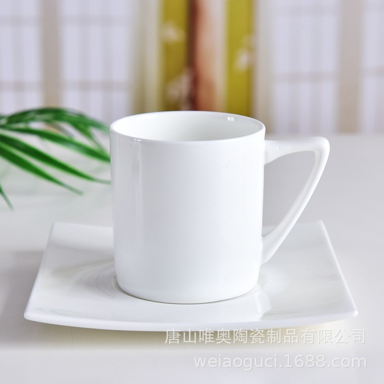 唯奥陶瓷批发方咖啡杯碟 下午红茶水杯套装图片