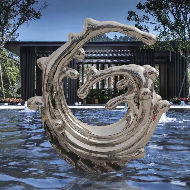 大型不锈钢雕塑定制地产抽象创意景观公园林现代广场落地摆件图片