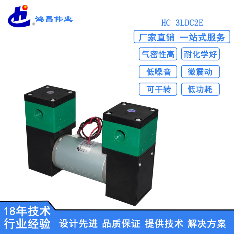 HC 3LDC2E微型液泵 大流量6L/min双头液体隔膜泵 循环水泵 抽滤小水泵