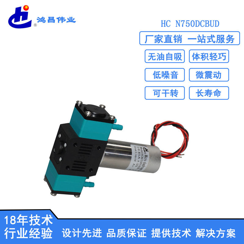 HC N750DCBUD微型液泵批发 单头800ml/min双头隔膜液泵定制图片