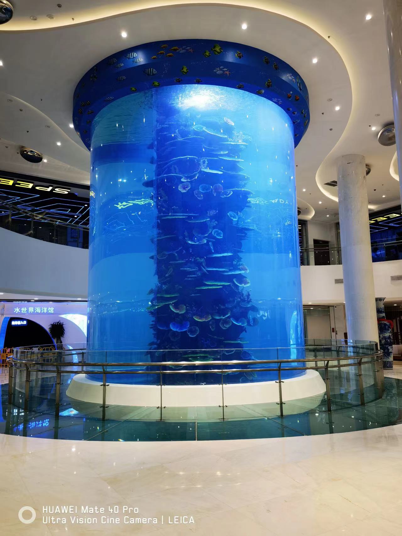 北京 建造大型圆柱亚克力鱼缸造公司_亚克力水族箱设计安装