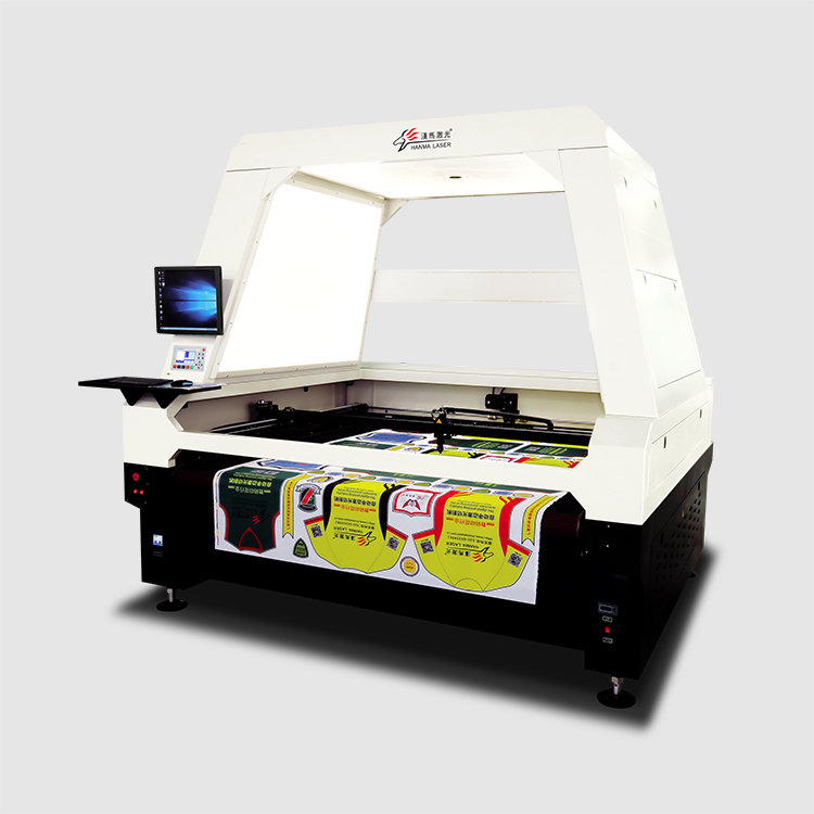 HM-SMT1815广州数码印花针织珠片视觉定位激光切割机图片