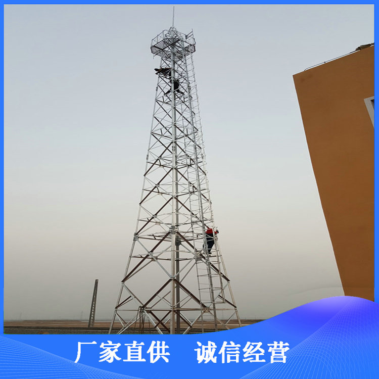 30米通信铁塔报价 蓬泽 生产 单管塔 钢管塔 抗风性好 使用寿命长