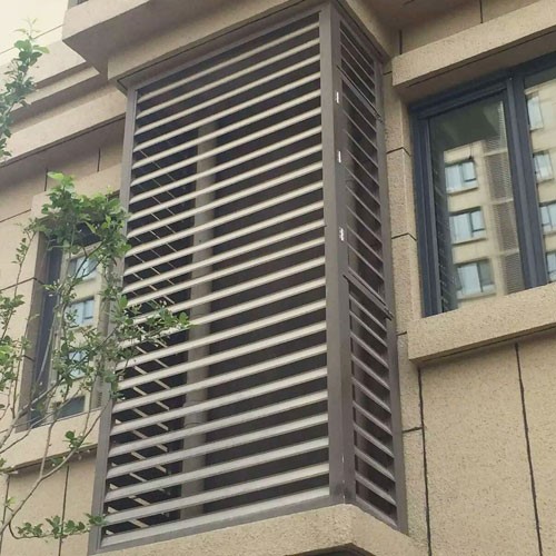 太原定做空调百叶窗安装通风口铝百叶窗