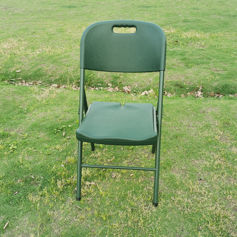 中空吹塑椅 学习椅绿折叠椅 吹塑折叠椅