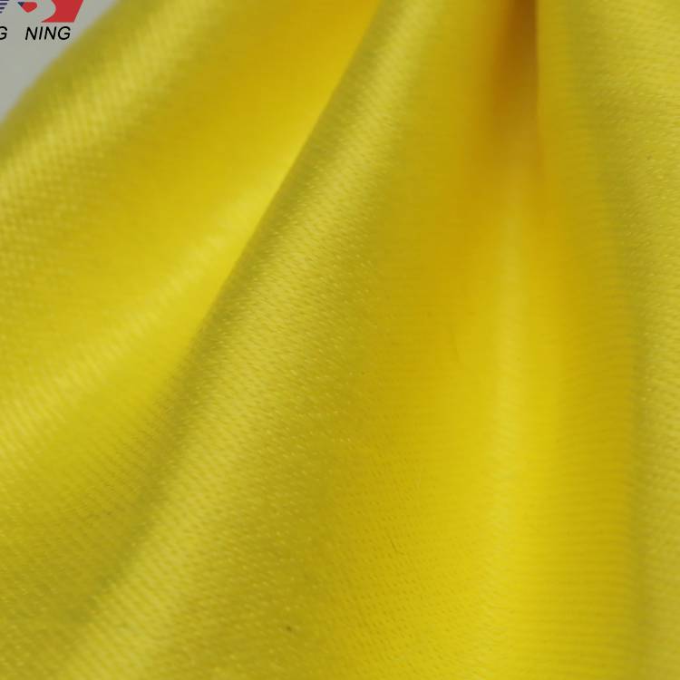 工厂提供HW41 390Y贡缎布纯高强聚乙烯面料荧光黄