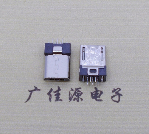 Micro USB5pin夹板1.0公头|接地脚勾二电源引脚定义详解图片
