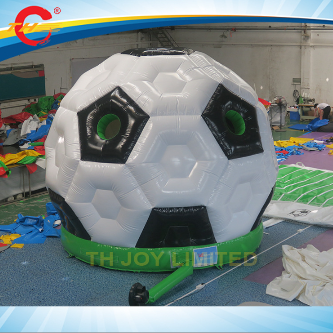 广州儿童穹顶充气城堡跳床价格 室内足球 圆球跳床模型定制