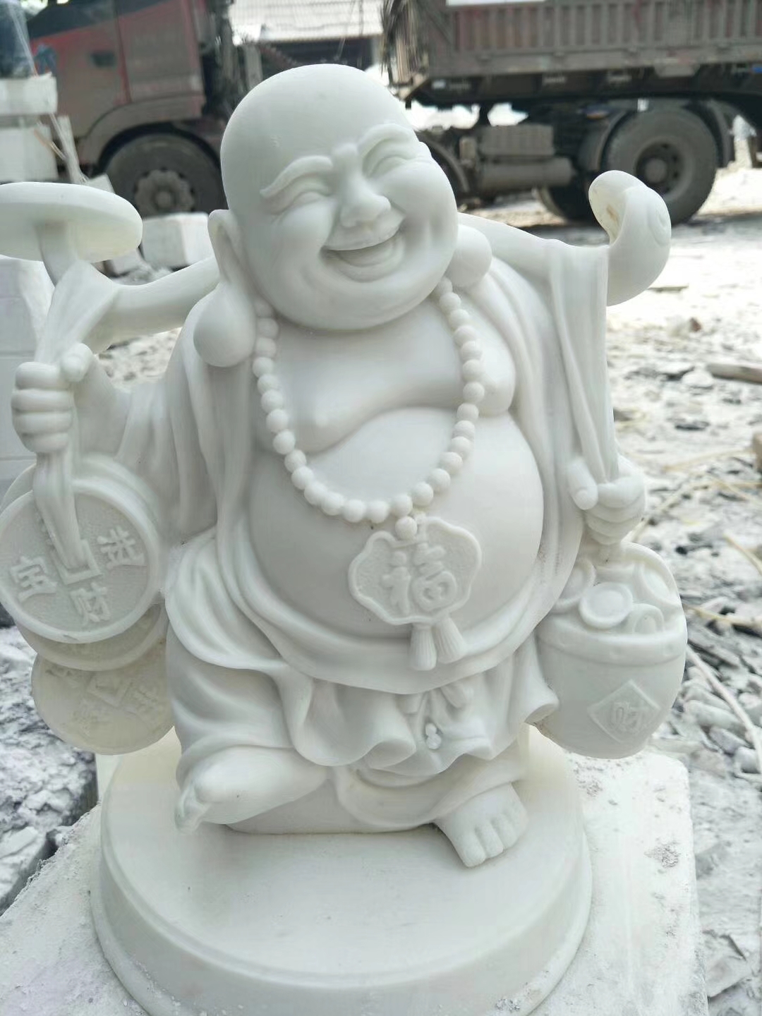 雅安市汉白玉弥勒佛雕像厂家厂家供应汉白玉弥勒佛雕像