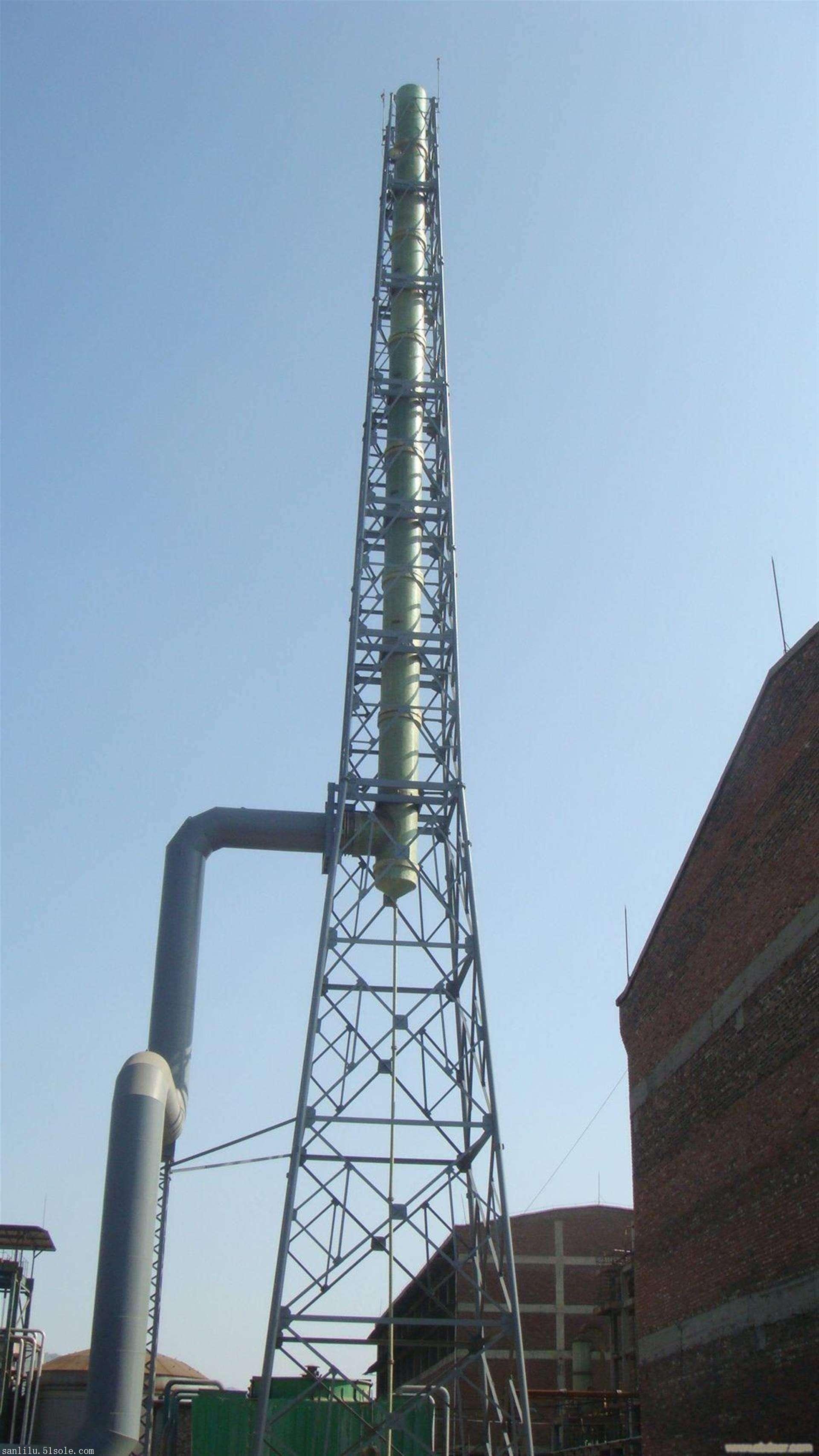 化工工业景观工程建筑烟囱塔架 50米火炬塔设计图片