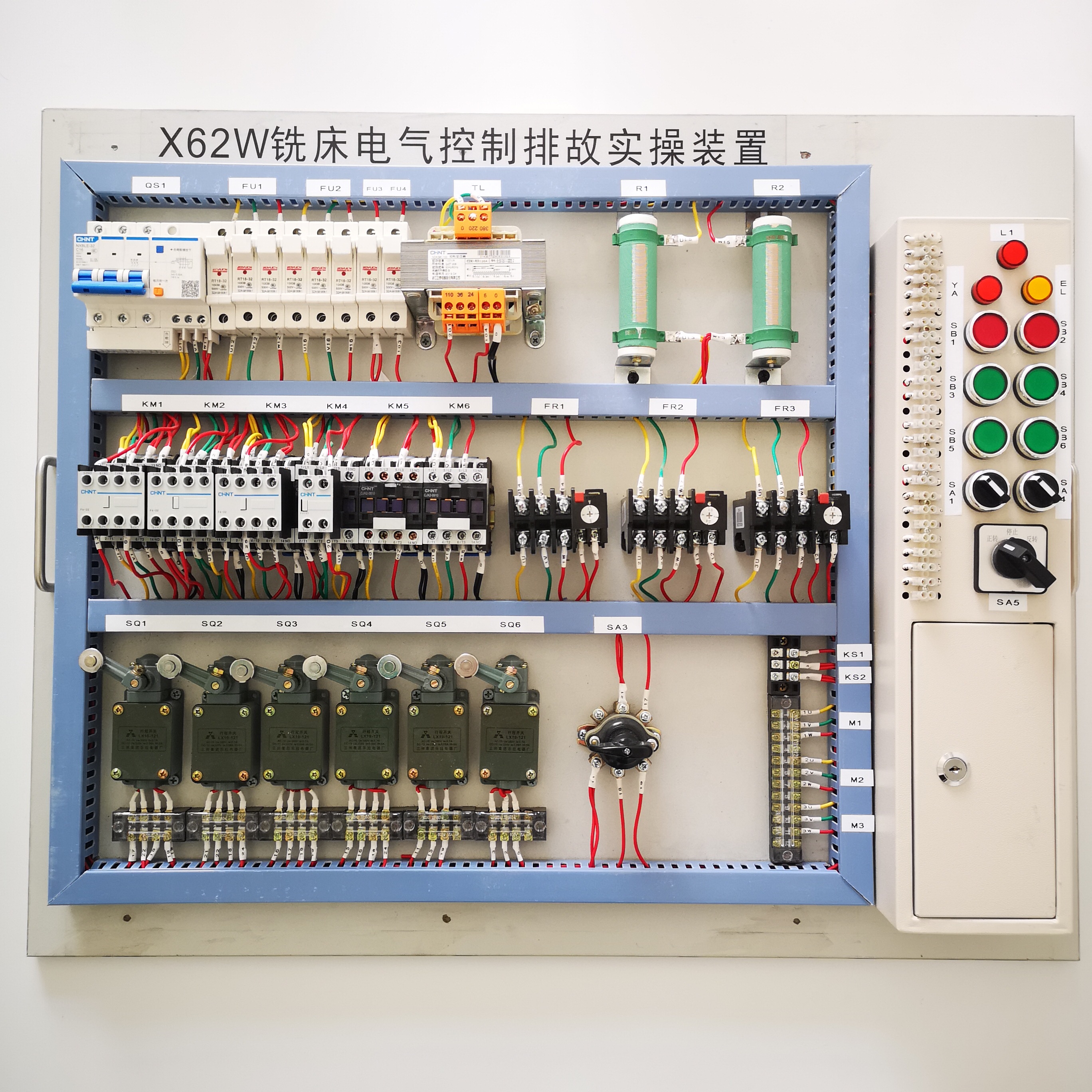 跃祥机床电气模块 电工考核-X62W铣床电气控制排故实训装置图片