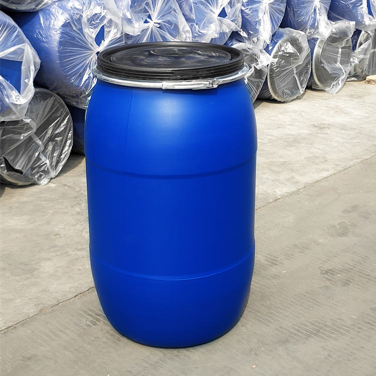 200L法兰桶200公斤塑料桶蓝色大口圆桶
