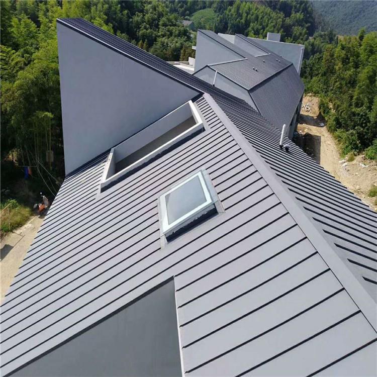 别墅25-330矮立边咬合金属屋面系统 金属建材0.7mm铝镁锰屋面板