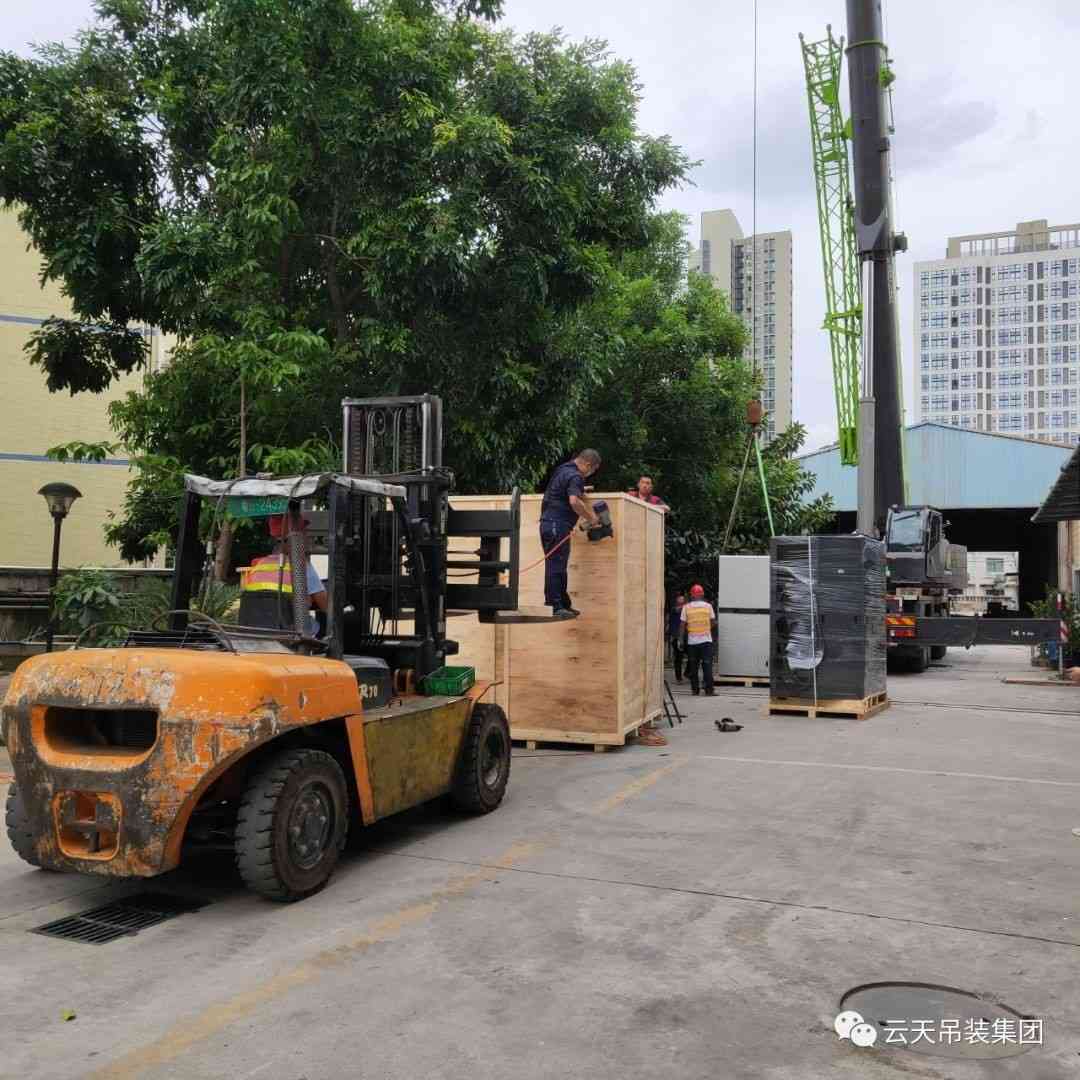 中山机器设备搬运,中山机械设备装卸,中山市设备吊装搬迁服务图片