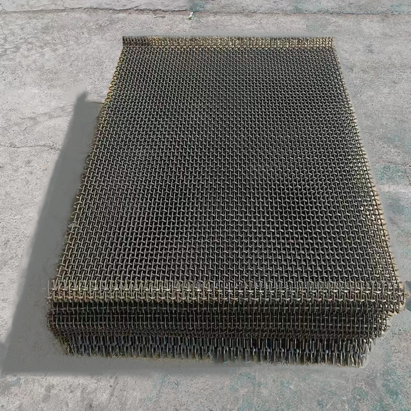 65锰钢筛网20毫米-高锰钢材质-轧花编织-孔径误差小-2160型-涨紧式图片