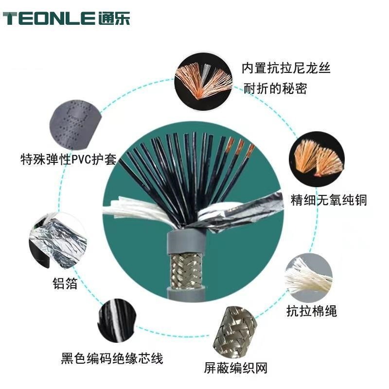 上海市trvvp高柔性拖链屏蔽电线 4芯雕刻机控制电缆厂家