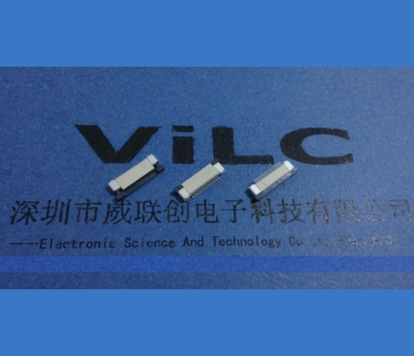 深圳市FPC翻盖式连接器厂家FFC连接器-FPC连接器-30P-0.5MM 扁平电缆FPC翻盖式连接器