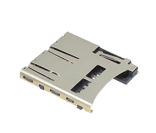 内焊自弹TF卡座 自锁双弹片MICRO SD卡座 常闭开关电子元器件批发
