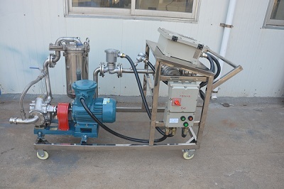 宏健灌装设备YLJ-II移动式304不锈钢防爆化工液体灌装机图片