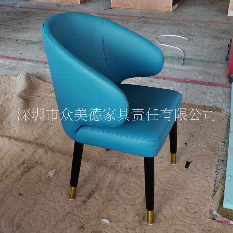 时尚扶手椅定制工厂,西高端餐椅订做,颜色皮革可选,深圳市众美德餐厅家具椅子厂家