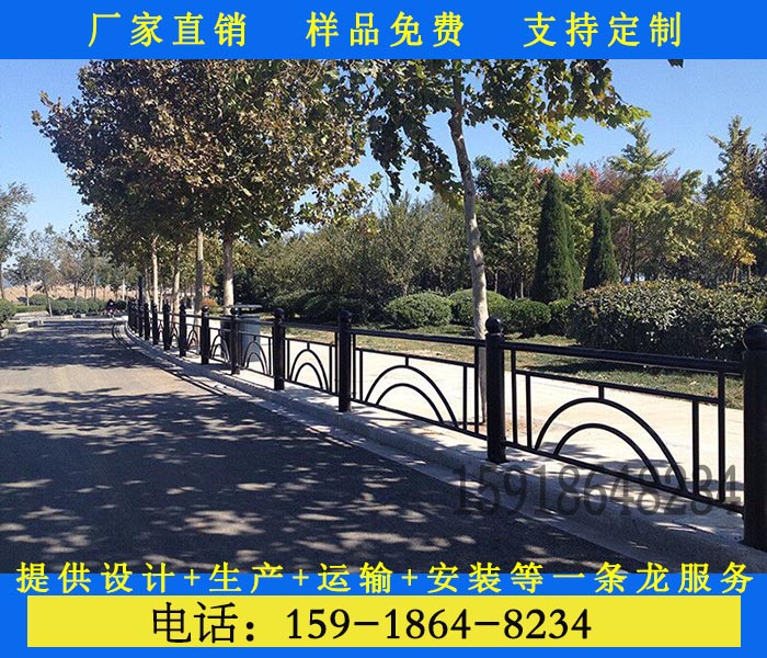 惠州城市公路中间隔离防护栏园林市政锌钢道路围栏